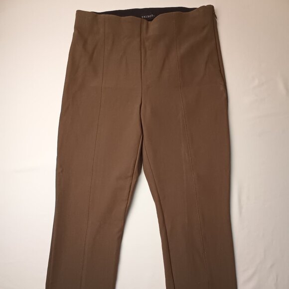 Talbots Portland Pants Size 6P Mid Rise Skinny Leg Army Green Color - Picture 3 of 9